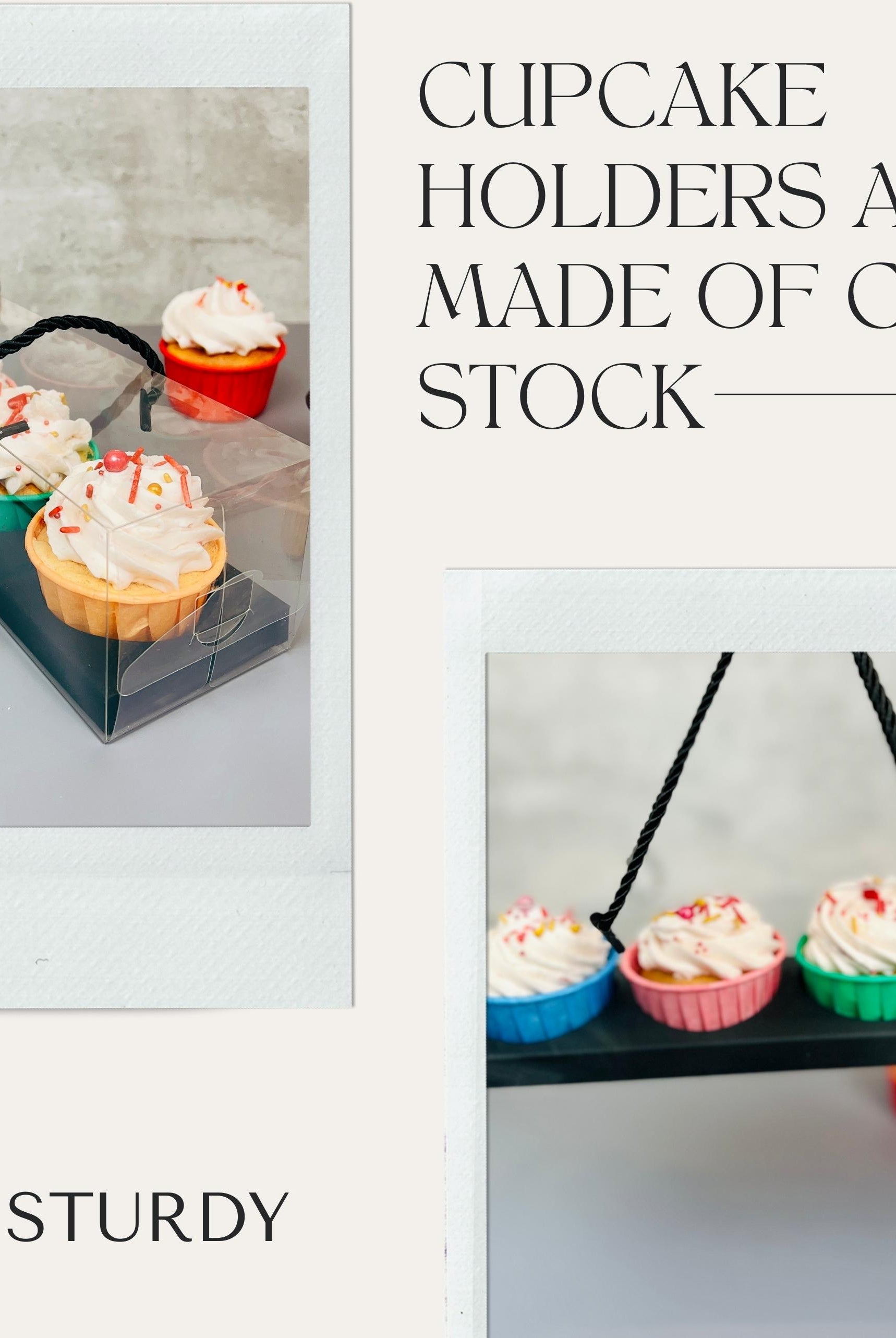 Clear Cupcake & Muffin Boxes with 4 Holes