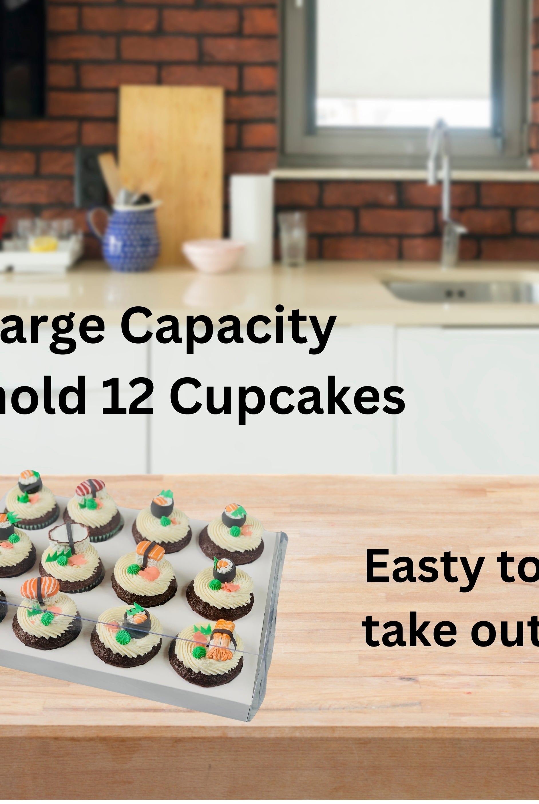 Clear Cupcake & Muffin boxes with 12 holes