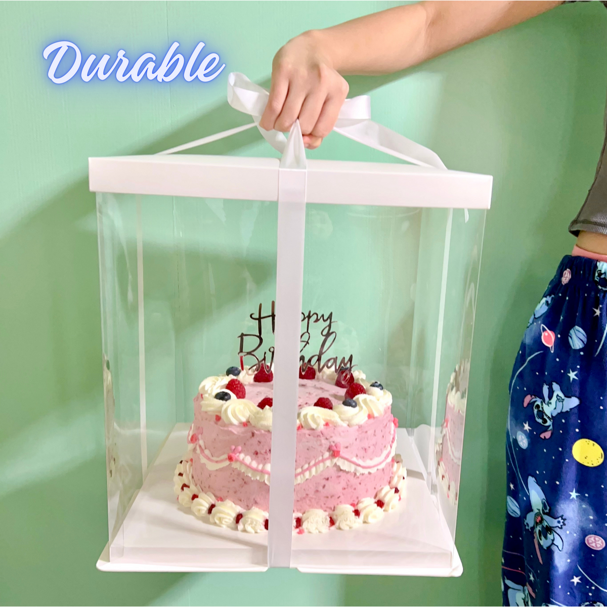 12 Inches Square Tall Clear Cake Boxes With Sturdy Lid Sweet Degrees Kitchen