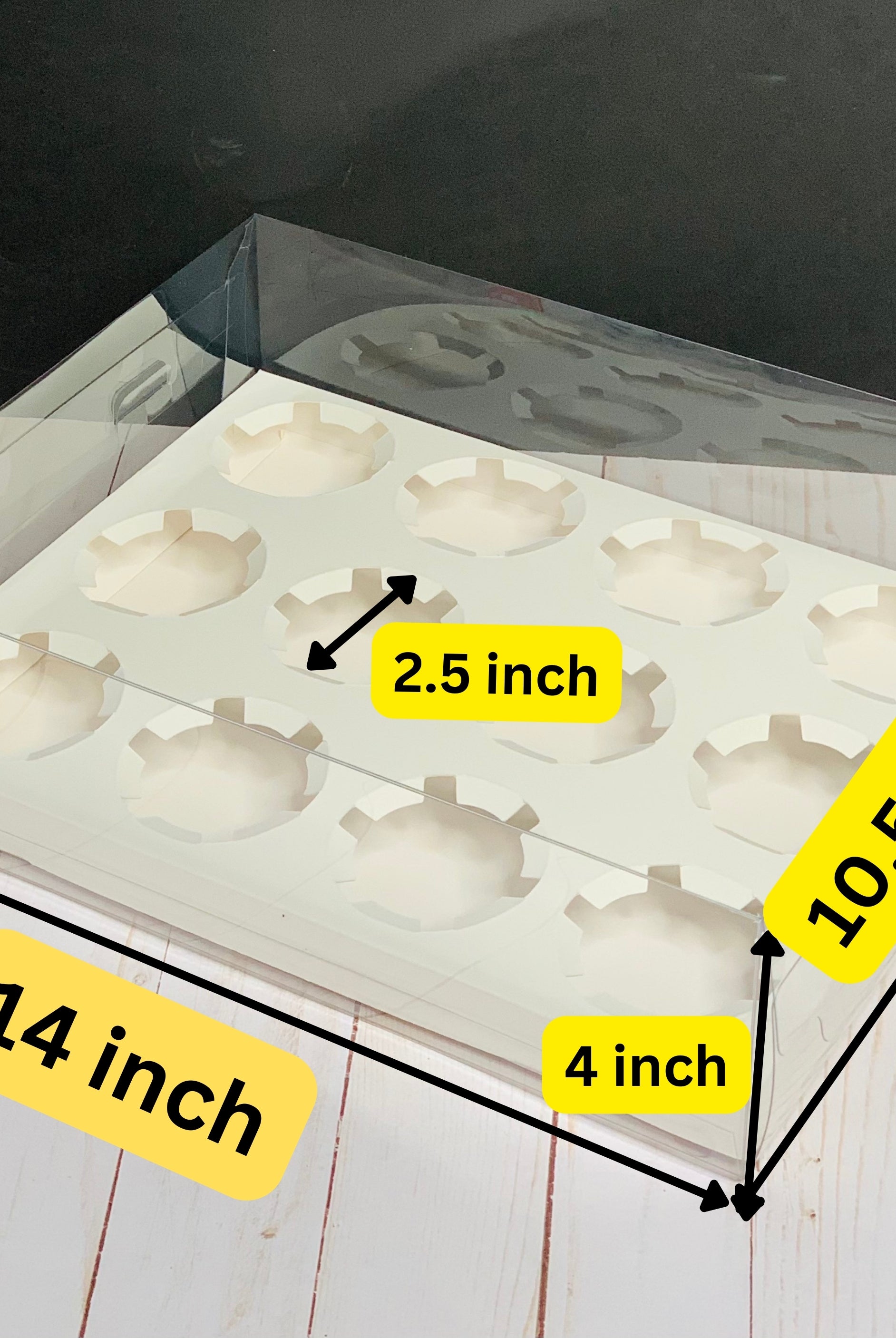 Clear Cupcake & Muffin boxes with 12 holes