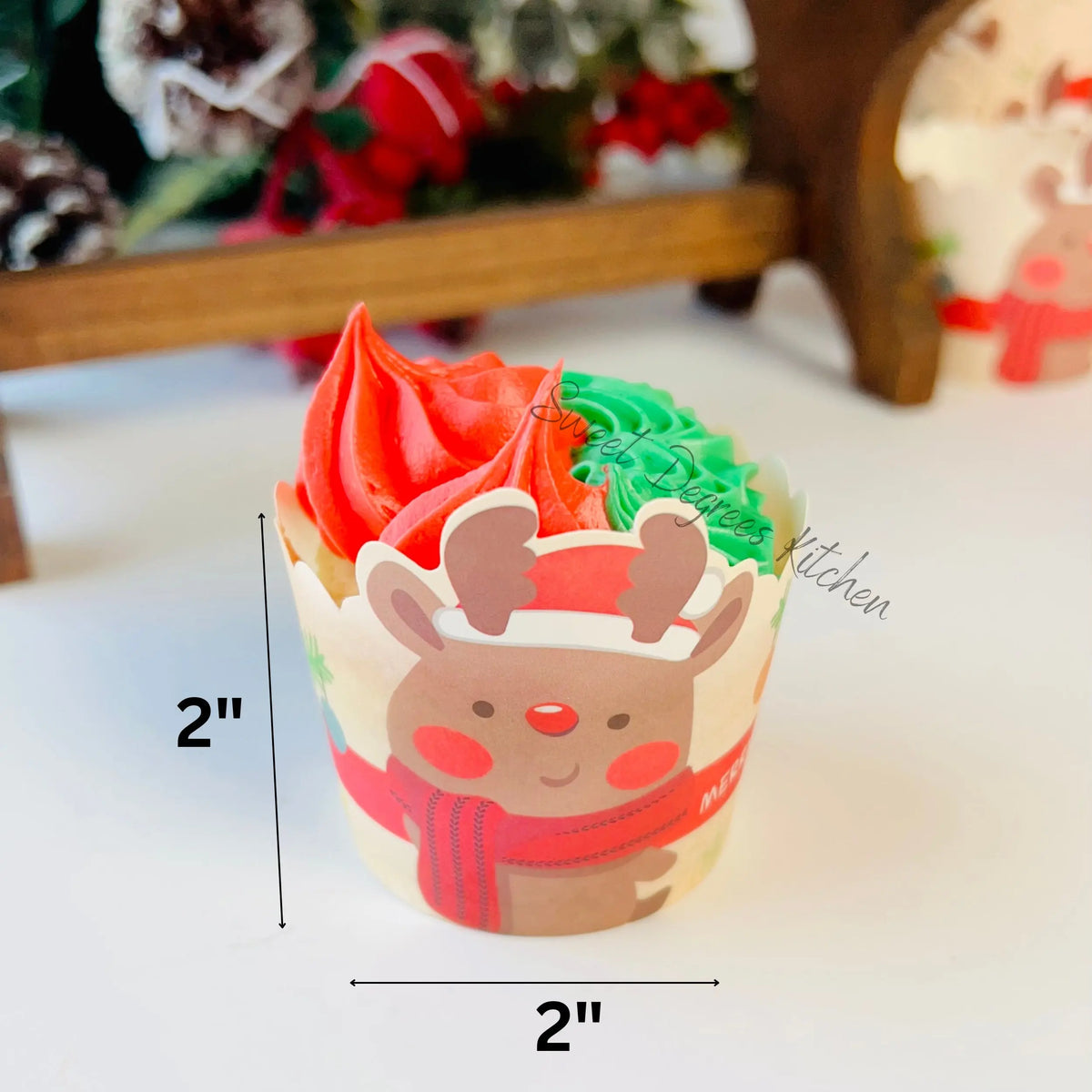 Christmas Holiday Cupcake and Muffin Baking Liners 50 PCs Sweet Degrees Kitchen