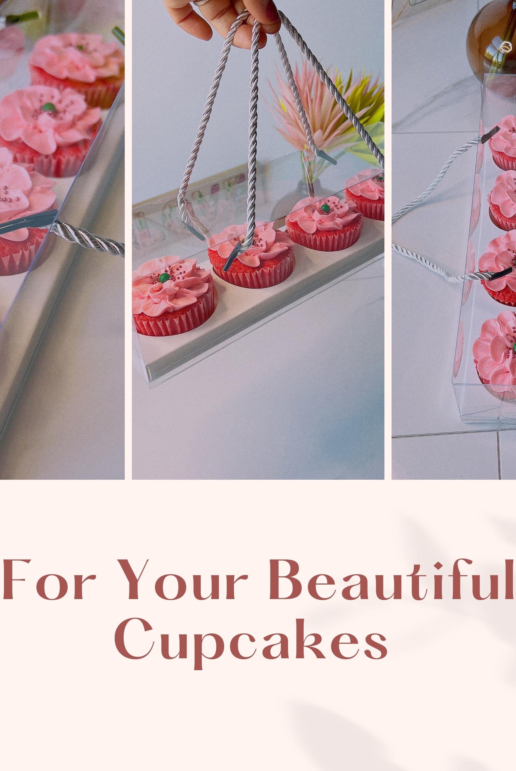 Clear Cupcake & Muffin Boxes with 4 Holes