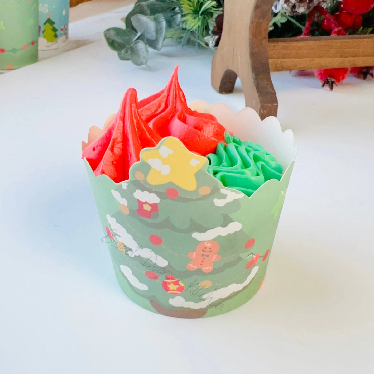Christmas Holiday Cupcake and Muffin Baking Liners 50 PCs Sweet Degrees Kitchen