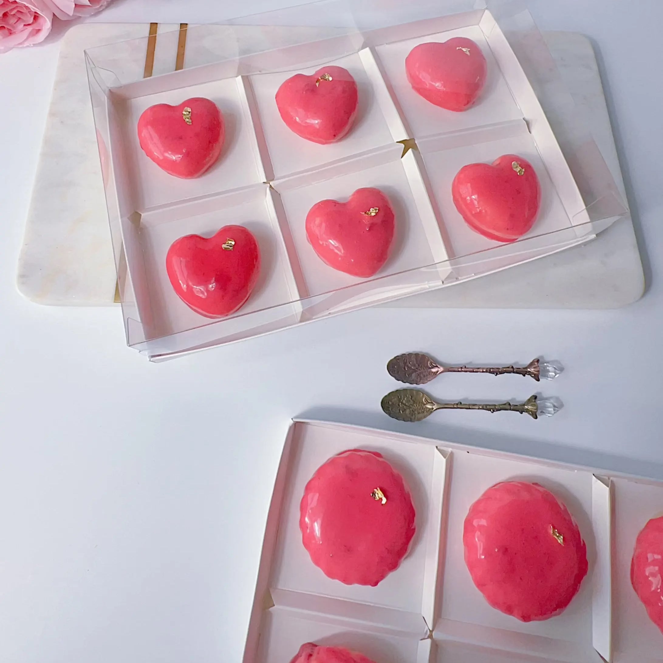 Clear Dessert Boxes With 4, 6 Holes - Donuts Box - Cookie Boxes - Take - Out Containers