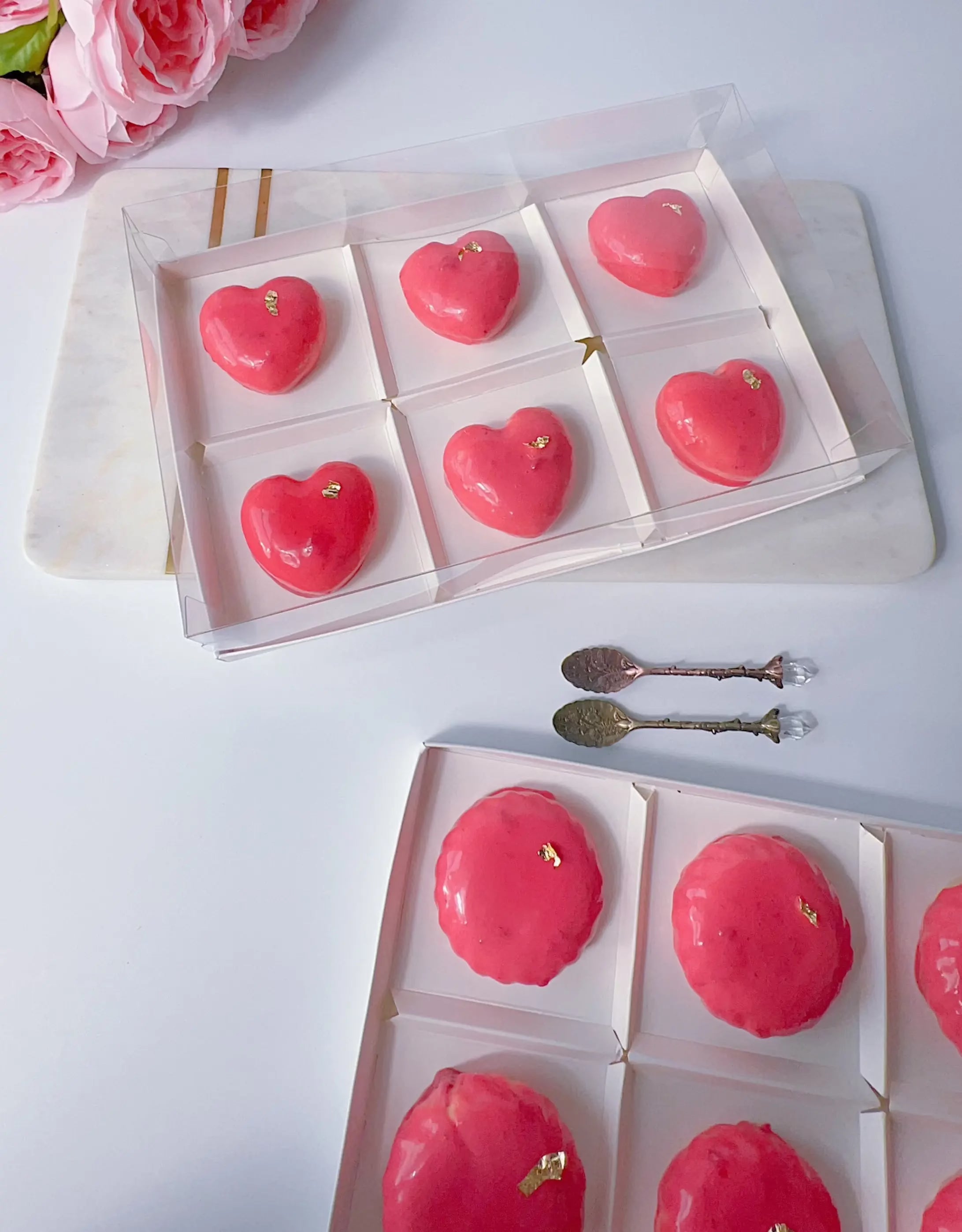 Clear Dessert Boxes With 4, 6 Holes - Donuts Box - Cookie Boxes - Take - Out Containers