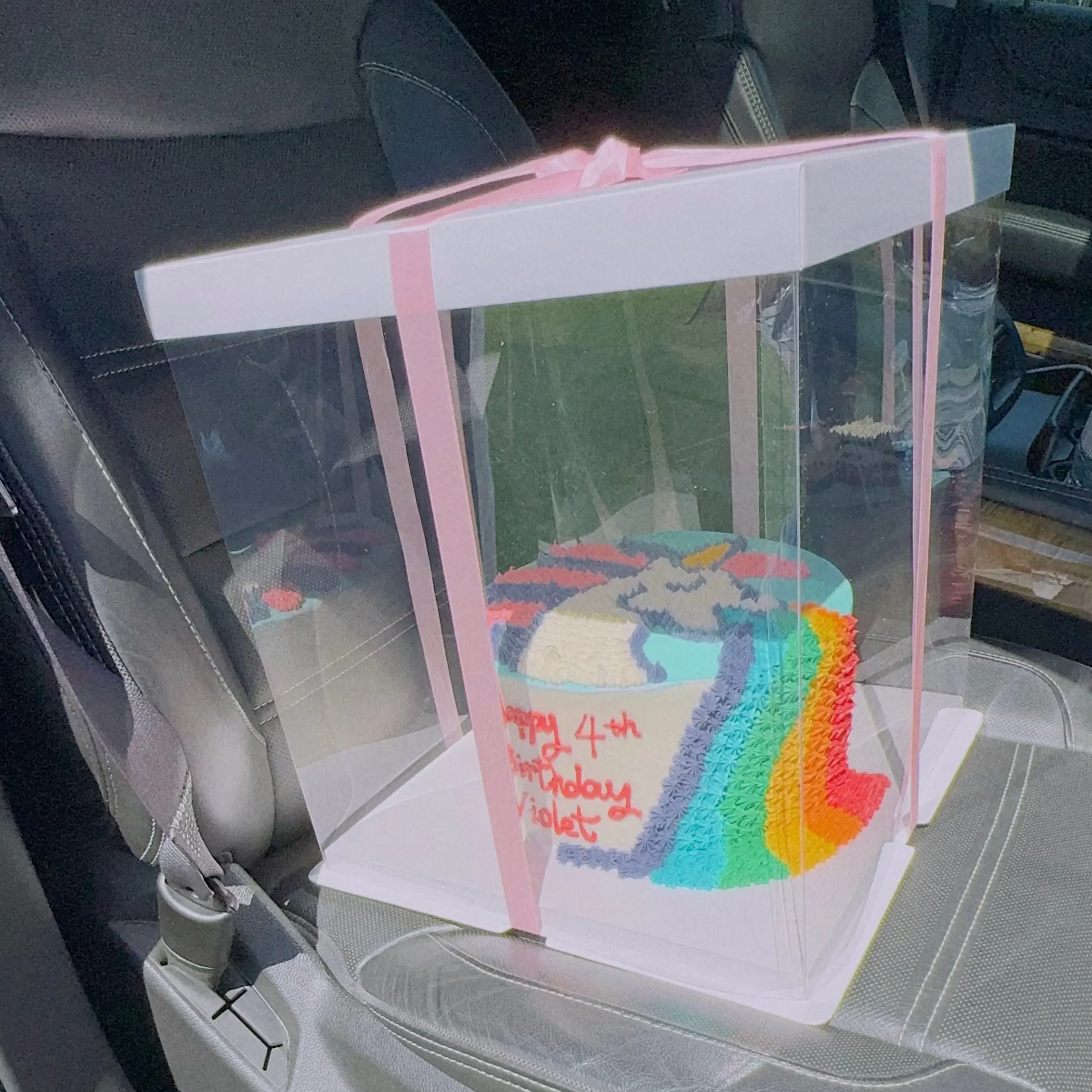 12 inch clear cake box