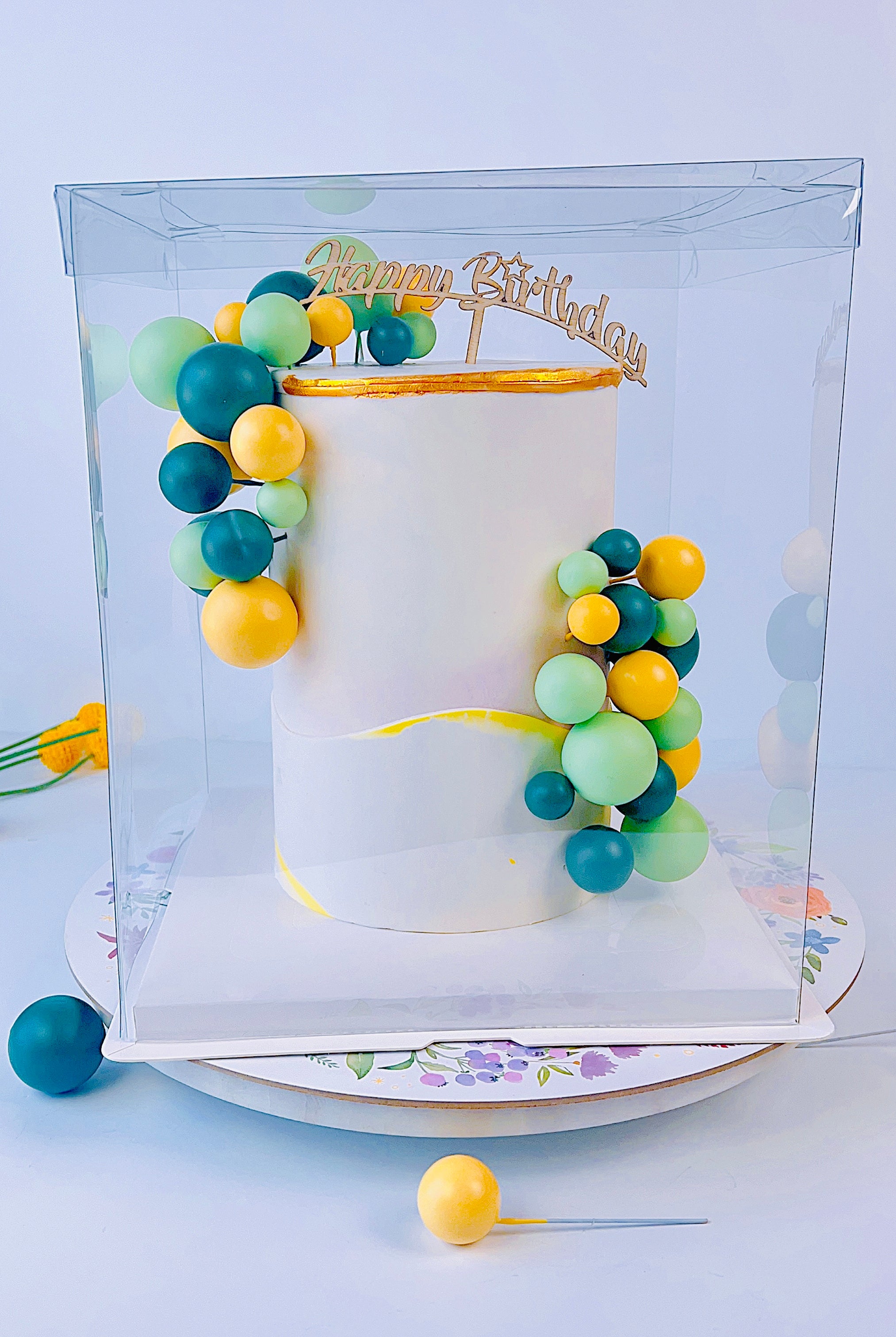 Extra Tall Clear Square Cake Box 10"L x 10"W x 12"H