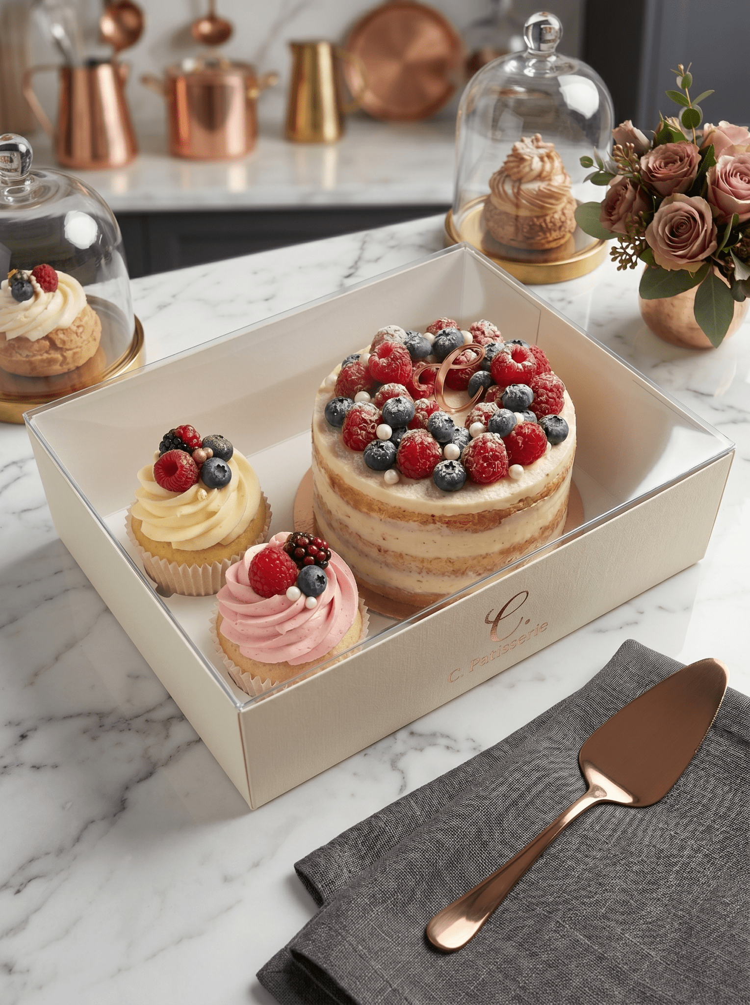 Clear Bento Cake Box 1 + 2 Cupcake Combo - variant_product_type