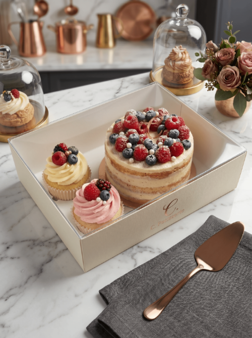 Clear Bento Cake Box 1 + 2 Cupcake Combo - variant_product_type