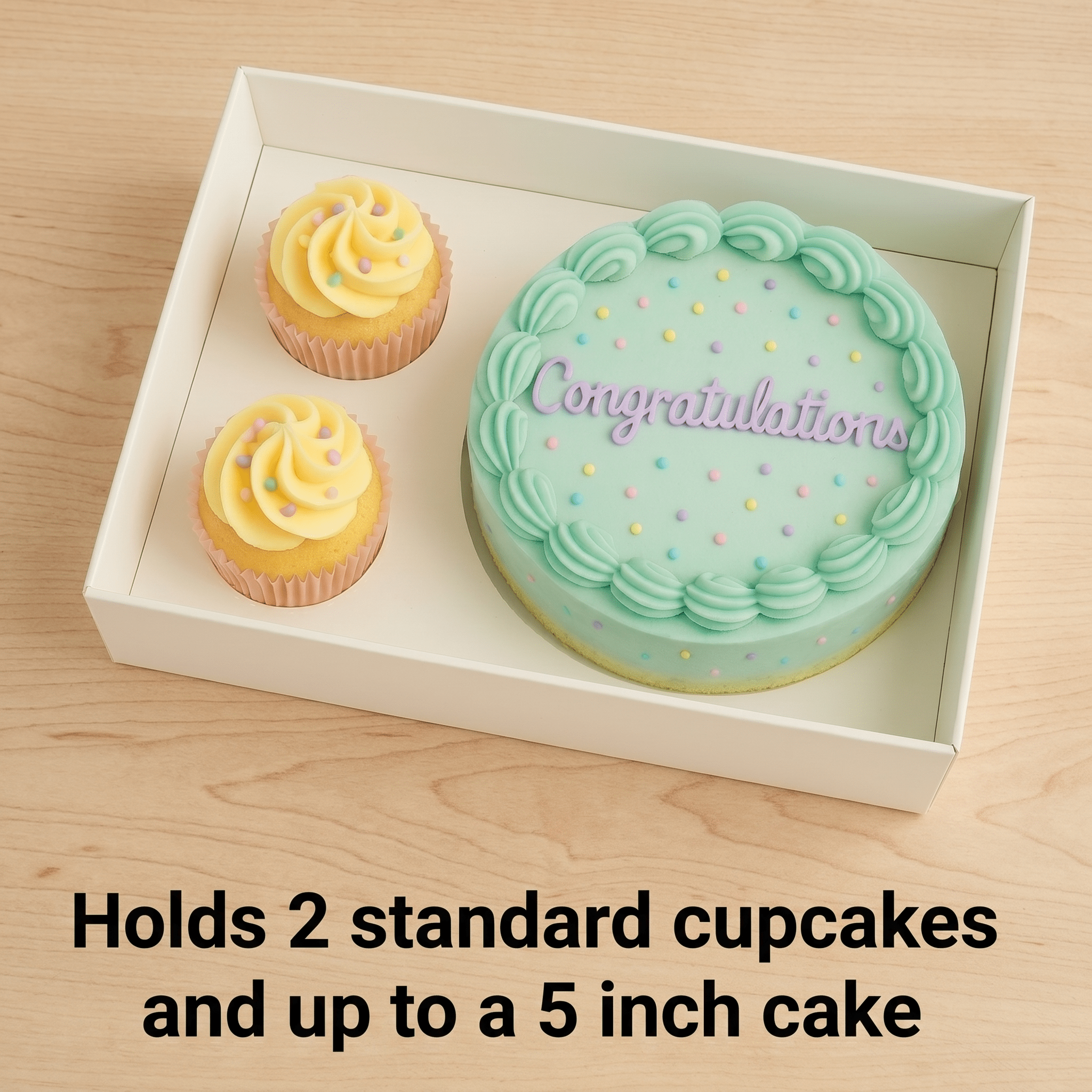 Clear Bento Cake Box 1 + 2 Cupcake Combo - variant_product_type