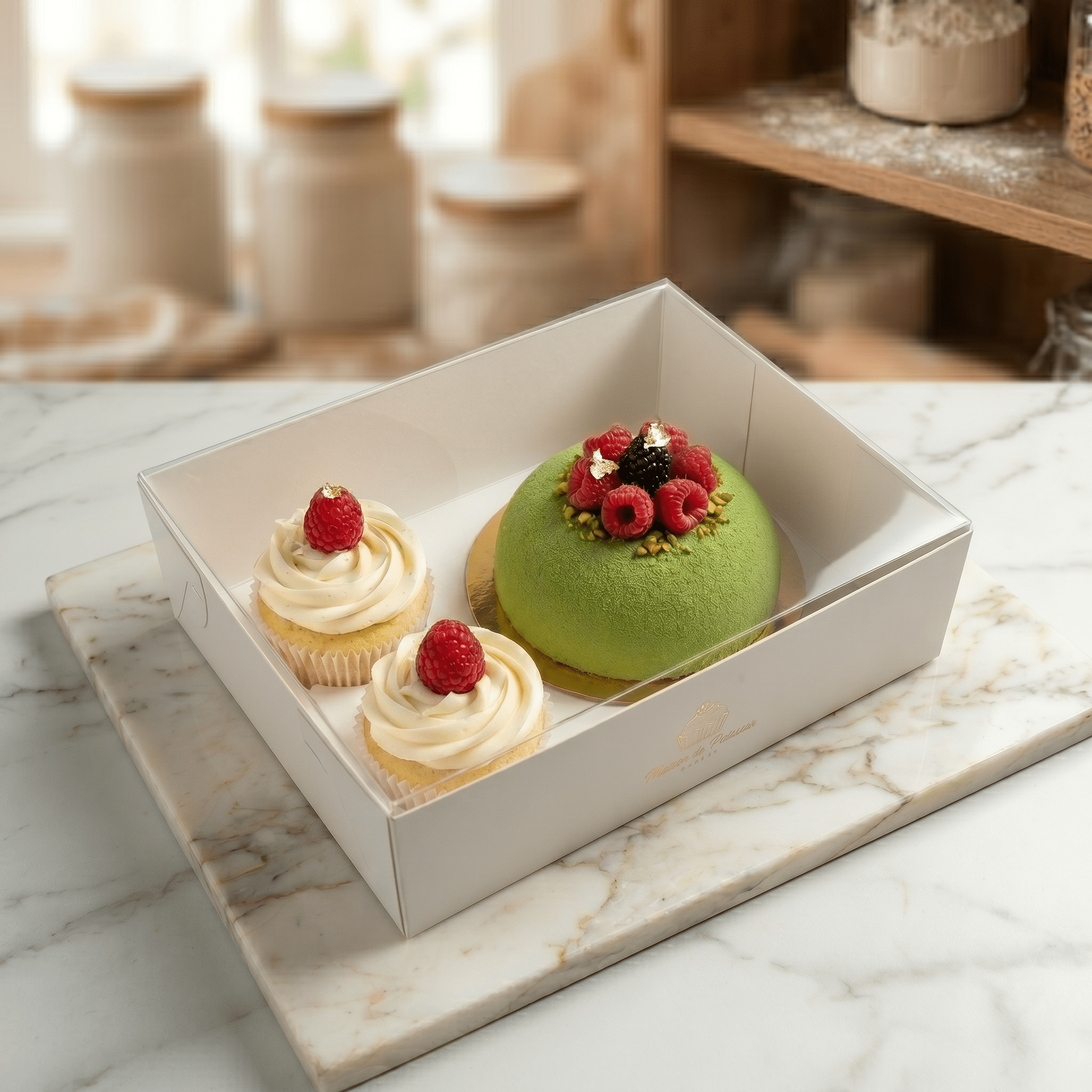 Clear Bento Cake Box 1 + 2 Cupcake Combo - variant_product_type
