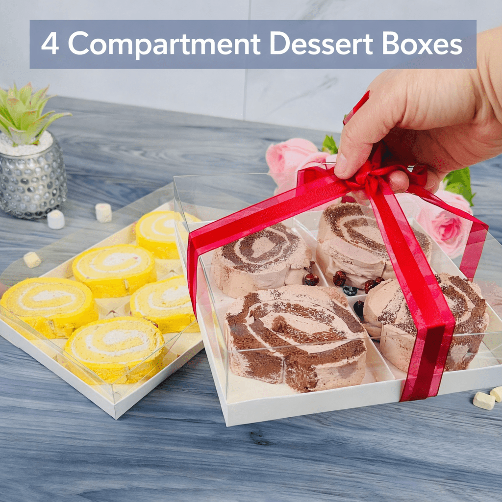 Clear Cookie & Brownie Box with 4 or 6 Inserts - variant_product_type