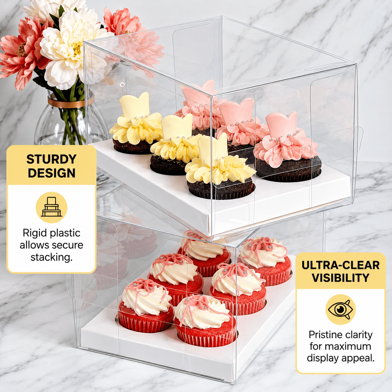 Clear Cupcake Boxes for 6 Cupcakes - variant_product_type