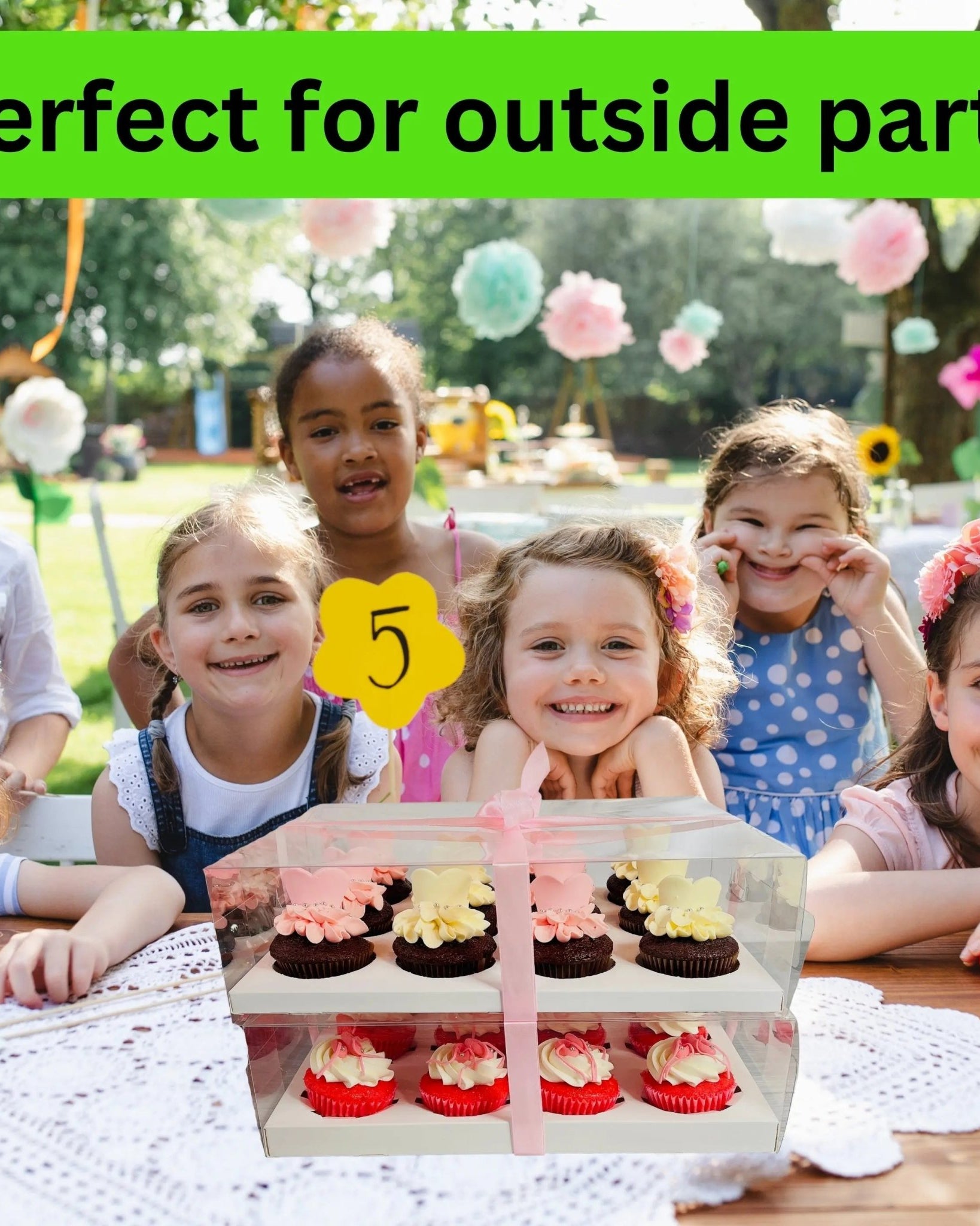 Clear Cupcake & Muffin Boxes with 12 Holes - cupcake12Sweet Degrees Kitchen