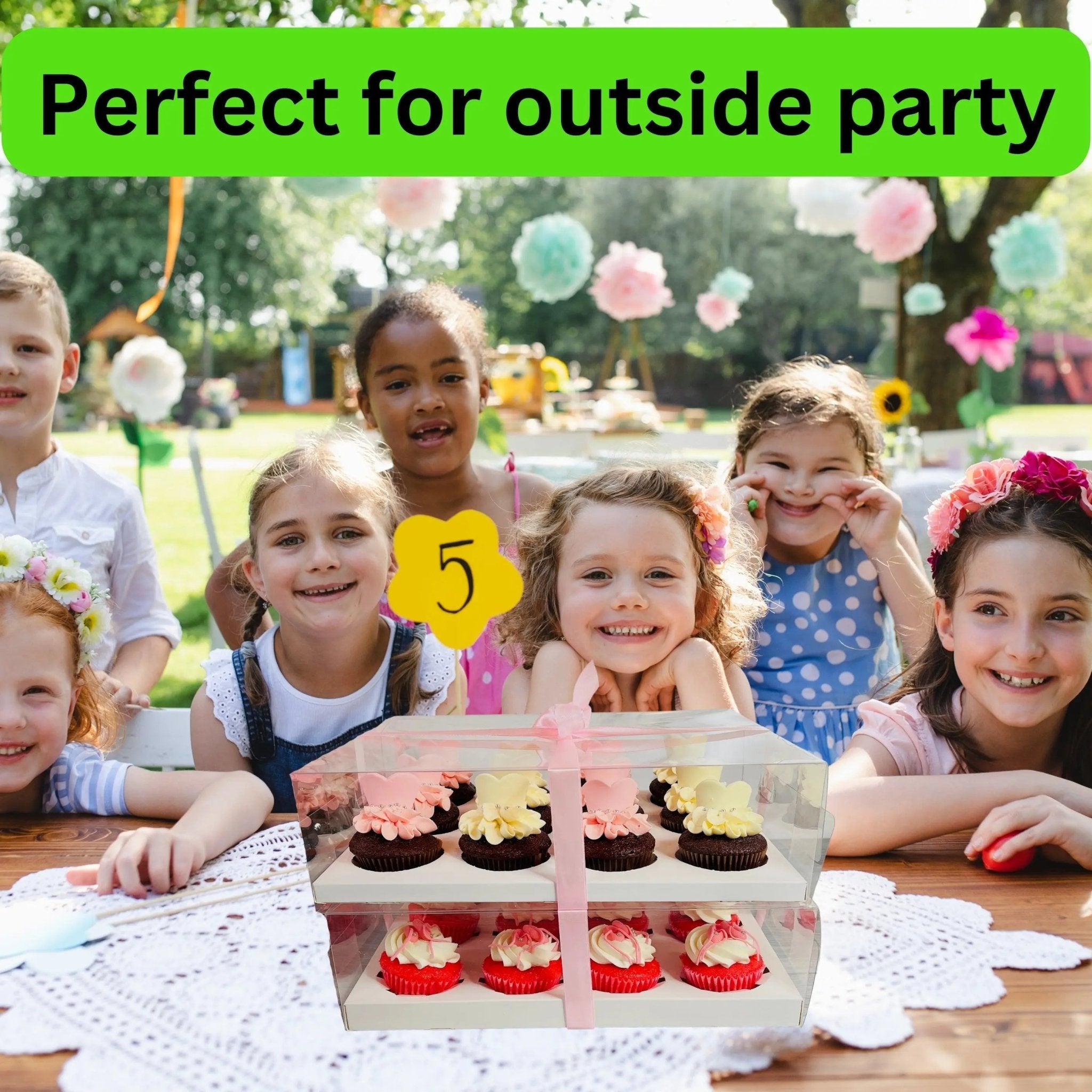 Clear Cupcake or Muffin Boxes for 12 Standard Cupcakes with Insert - Cupcake boxes