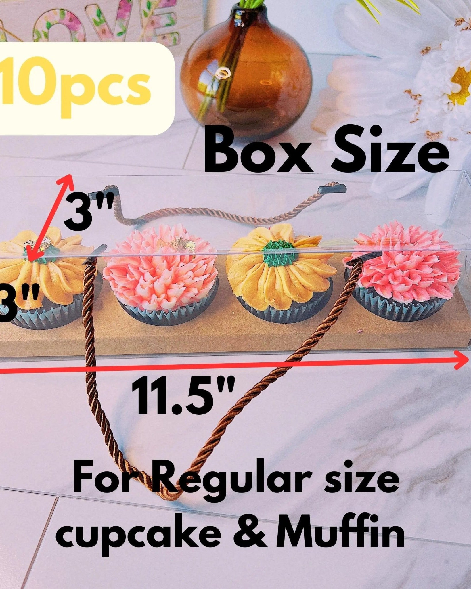 Clear Cupcake & Muffin Boxes with 4 Holes - Sweet Degrees Kitchen