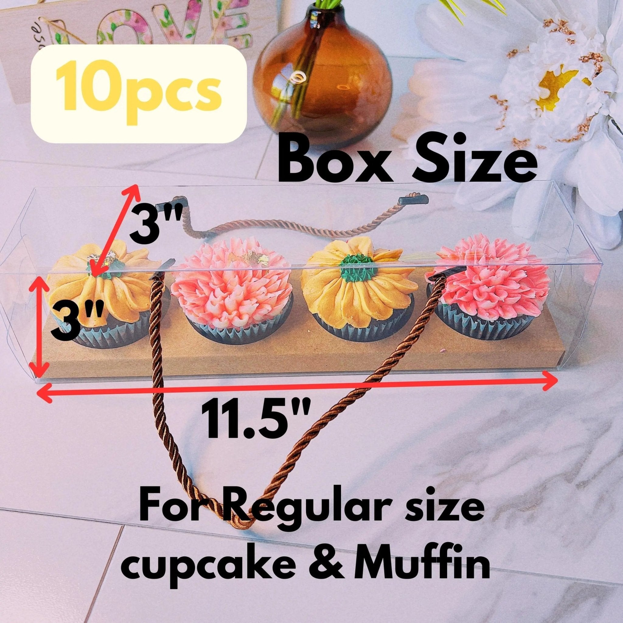 Clear Cupcake & Muffin Boxes with 4 Holes - Sweet Degrees Kitchen