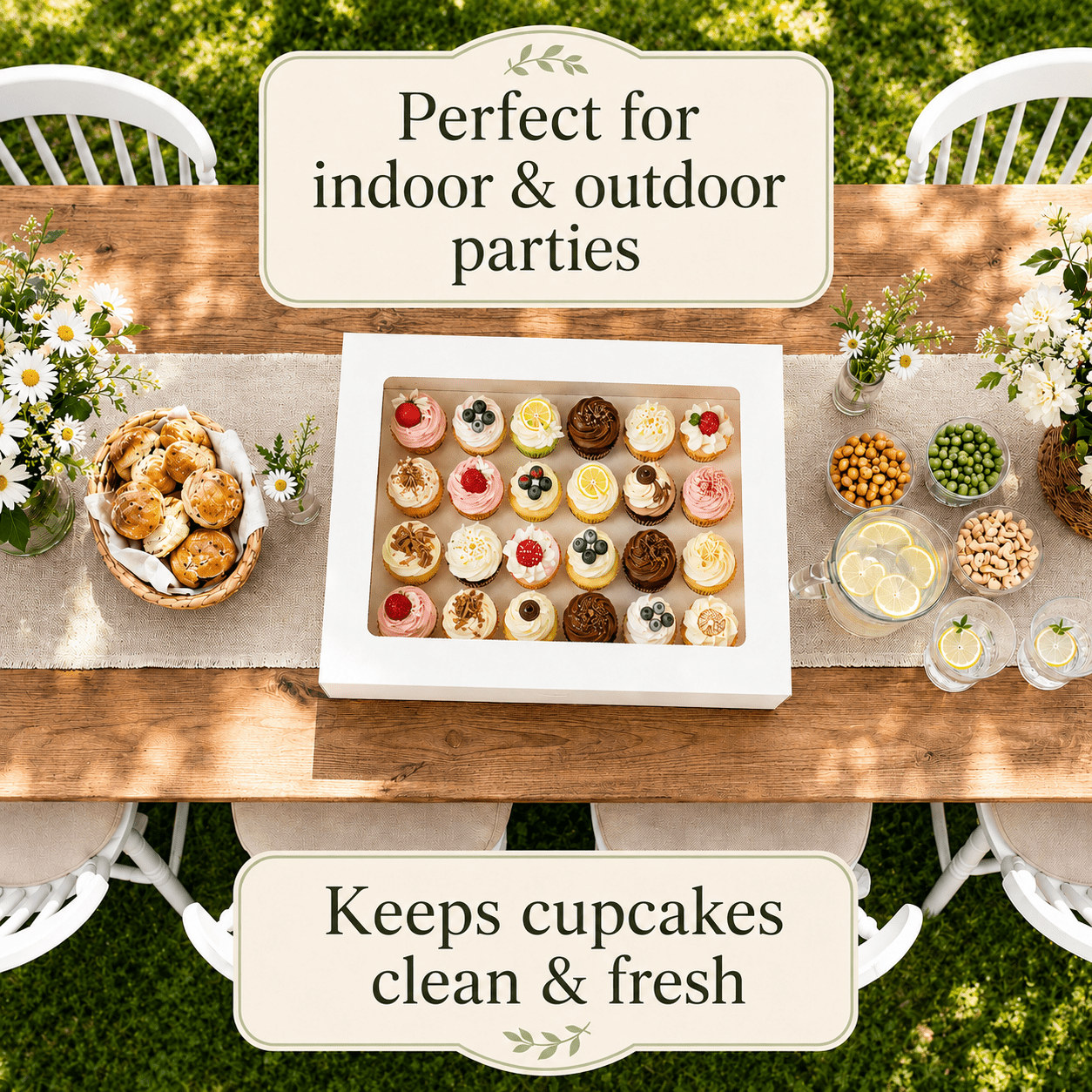 Clear Mini Cupcake Boxes with Inserts 12 or 24 Count - variant_product_type