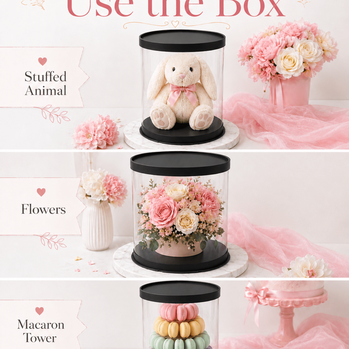 Clear Round Cake Box 10 x 9.5 for Decorated Cakes & Events - variant_product_type
