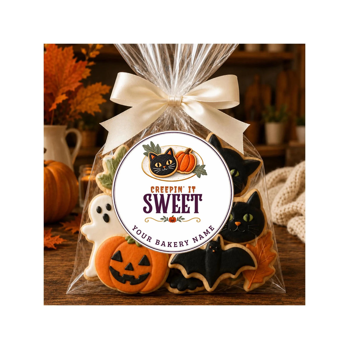 Creepin’ It Sweet Halloween Bakery Stickers & Labels - #variant_product_type#