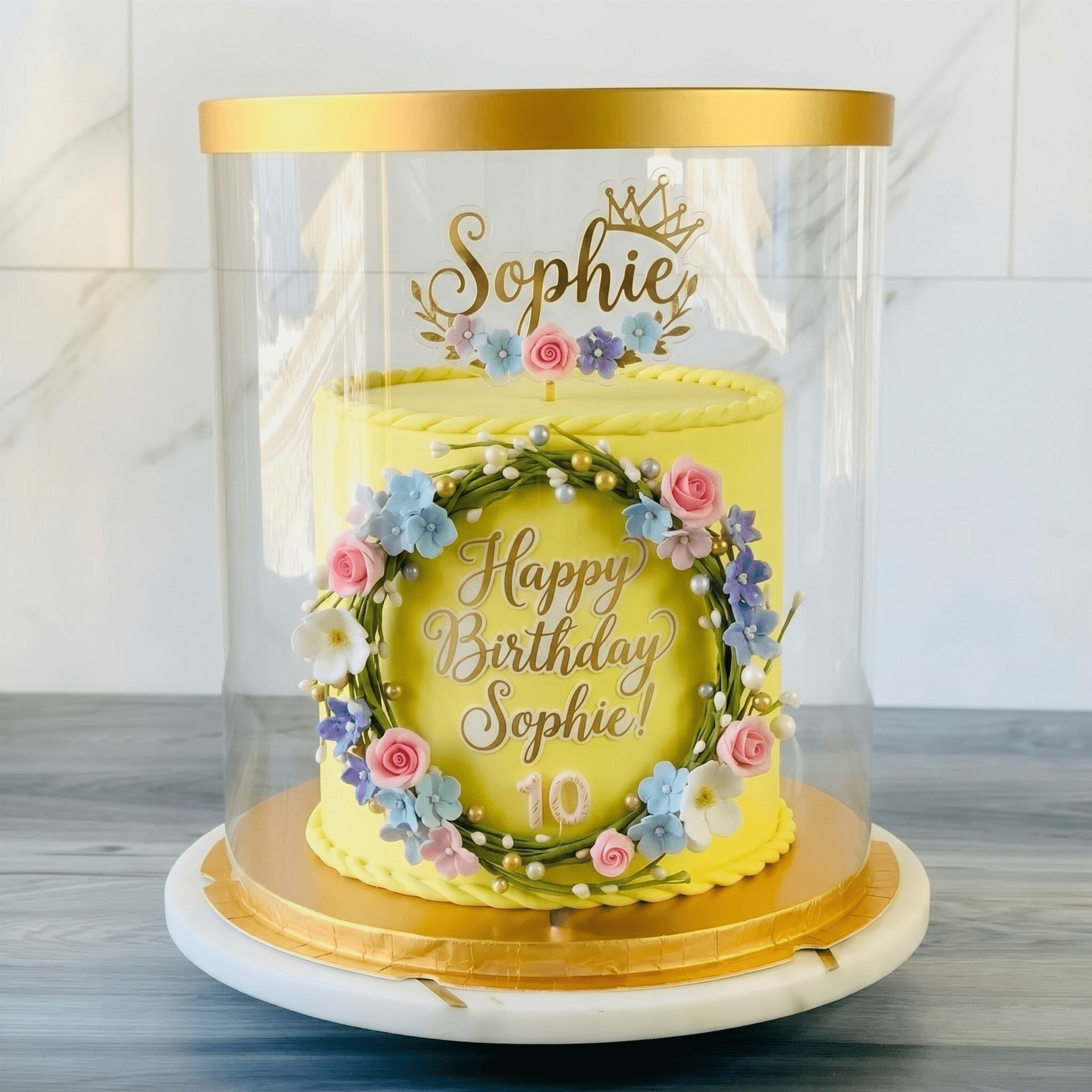 Extra Tall Clear Round Cake Box 11.75 x 14 for Tiered Cakes - variant_product_type