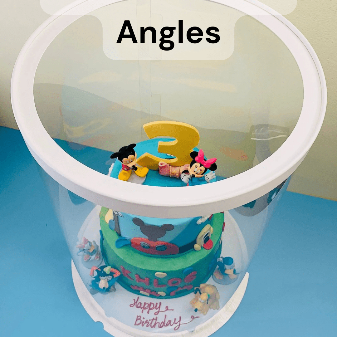Extra Tall Clear Round Cake Box 12 x 18 for Tiered Cakes & Toppers - variant_product_type