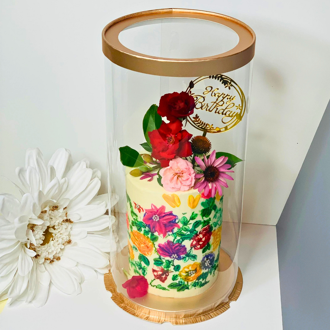 Extra Tall Clear Round Cake Box 8.5 x 17.5 for Tiered Cakes & Toppers - variant_product_type