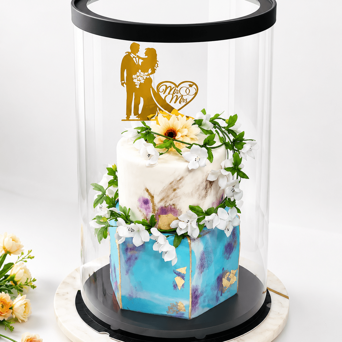 Extra Tall Clear Round Cake Box 8.5 x 17.5 for Tiered Cakes & Toppers - variant_product_type