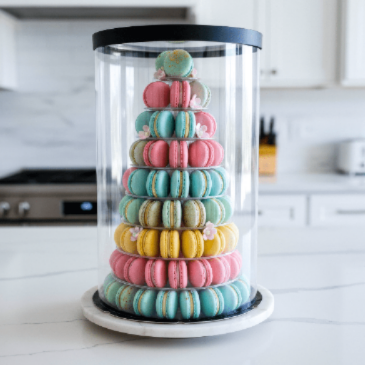 Extra Tall Round Clear Cake Box - 12 Inch Diameter x 18 Inch Tall - RW1218 Round cake box