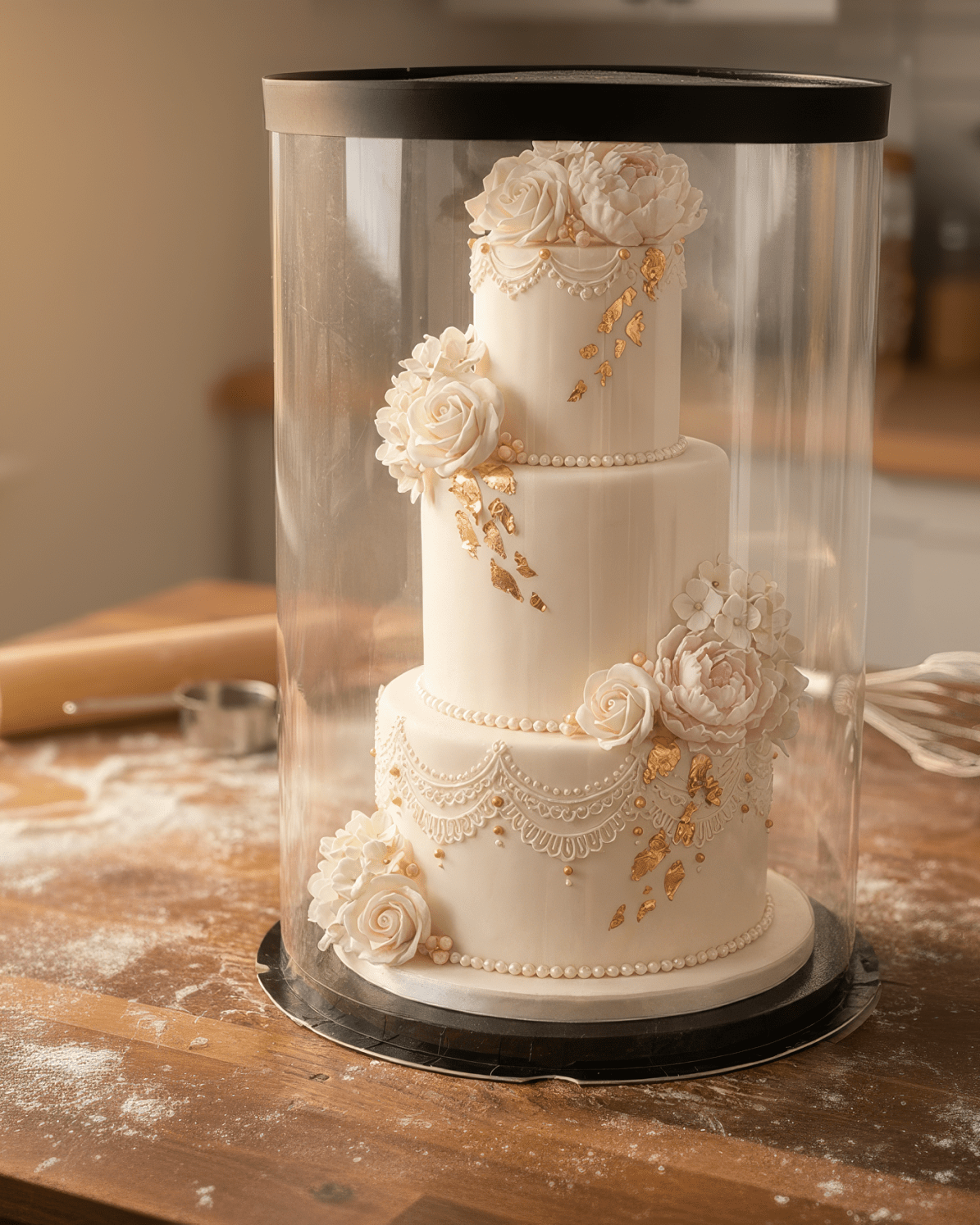 Extra Tall Round Clear Cake Box - 12 Inch Diameter x 18 Inch Tall - Round cake box