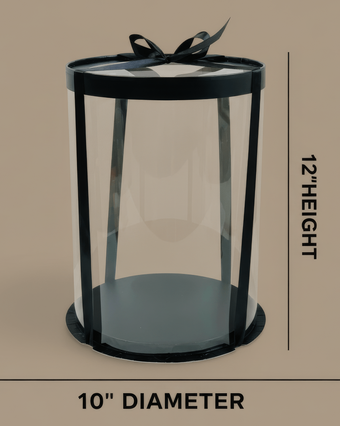 Extra Tall Square Clear Cake Box - 10 x 10 x 12 Inch - Square Cake box