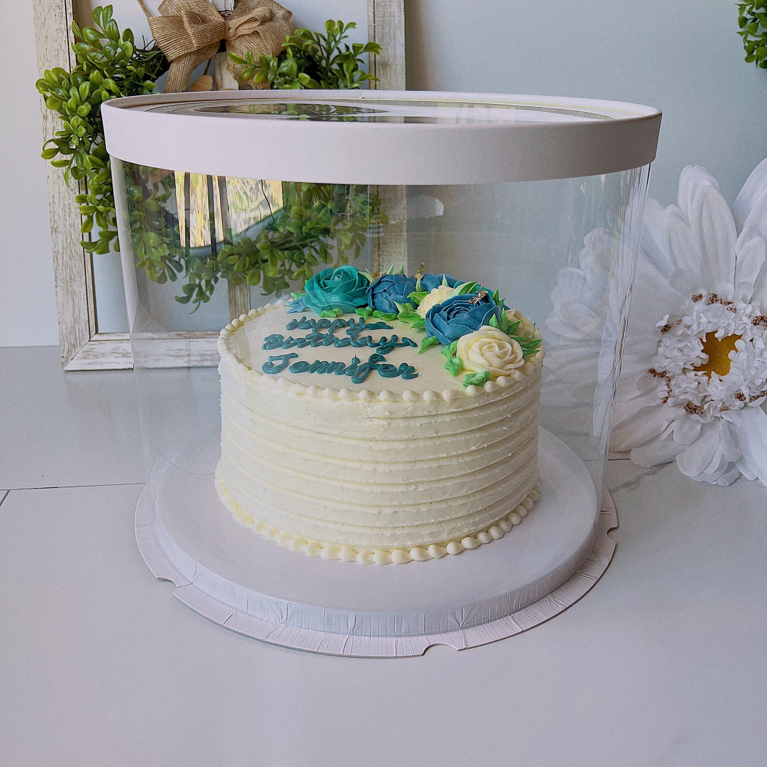 Large Round Clear Cake Box 12" x 10" - variant_product_type