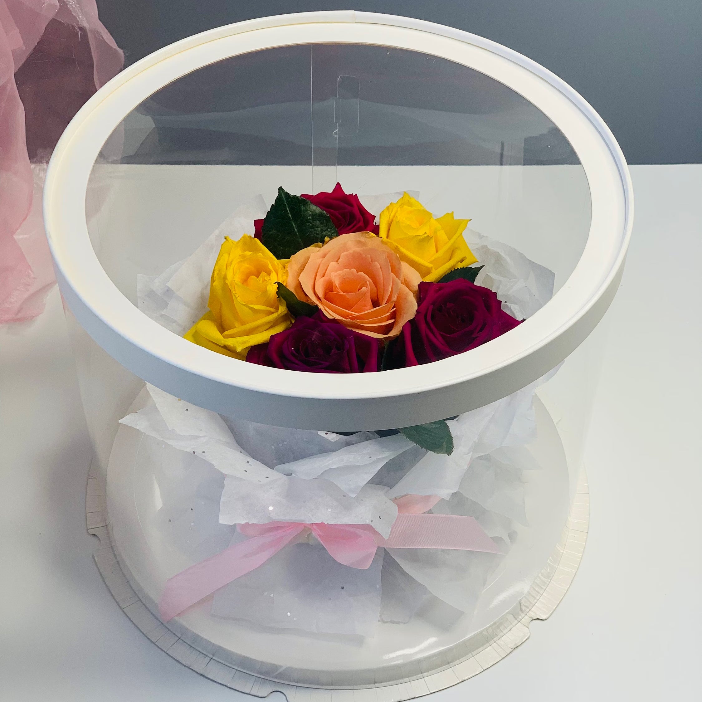 Large Round Clear Cake Box 12" x 10" - variant_product_type