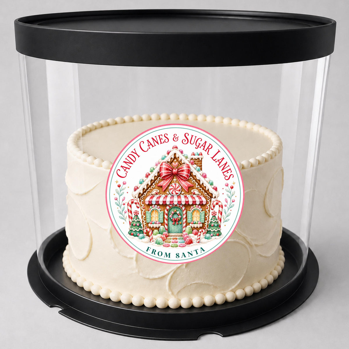 Personalized Christmas Bakery Labels, Round Holiday Treat Packaging Stickers, Custom Cookie Box Seals, Matte or Glossy