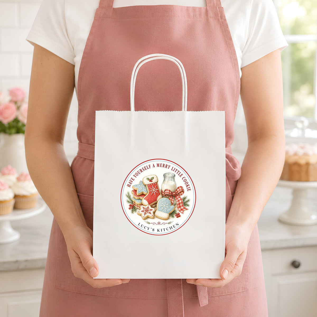Personalized Christmas Baking Stickers, From the Kitchen of Labels, Holiday Baked Goods Packaging Labels, Custom Bakery Stickers