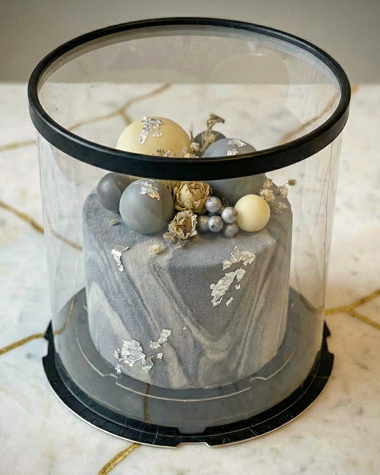 Large Round Tall Clear Cake Box - 12" D x 13.5" H - RW12135 Round cake box