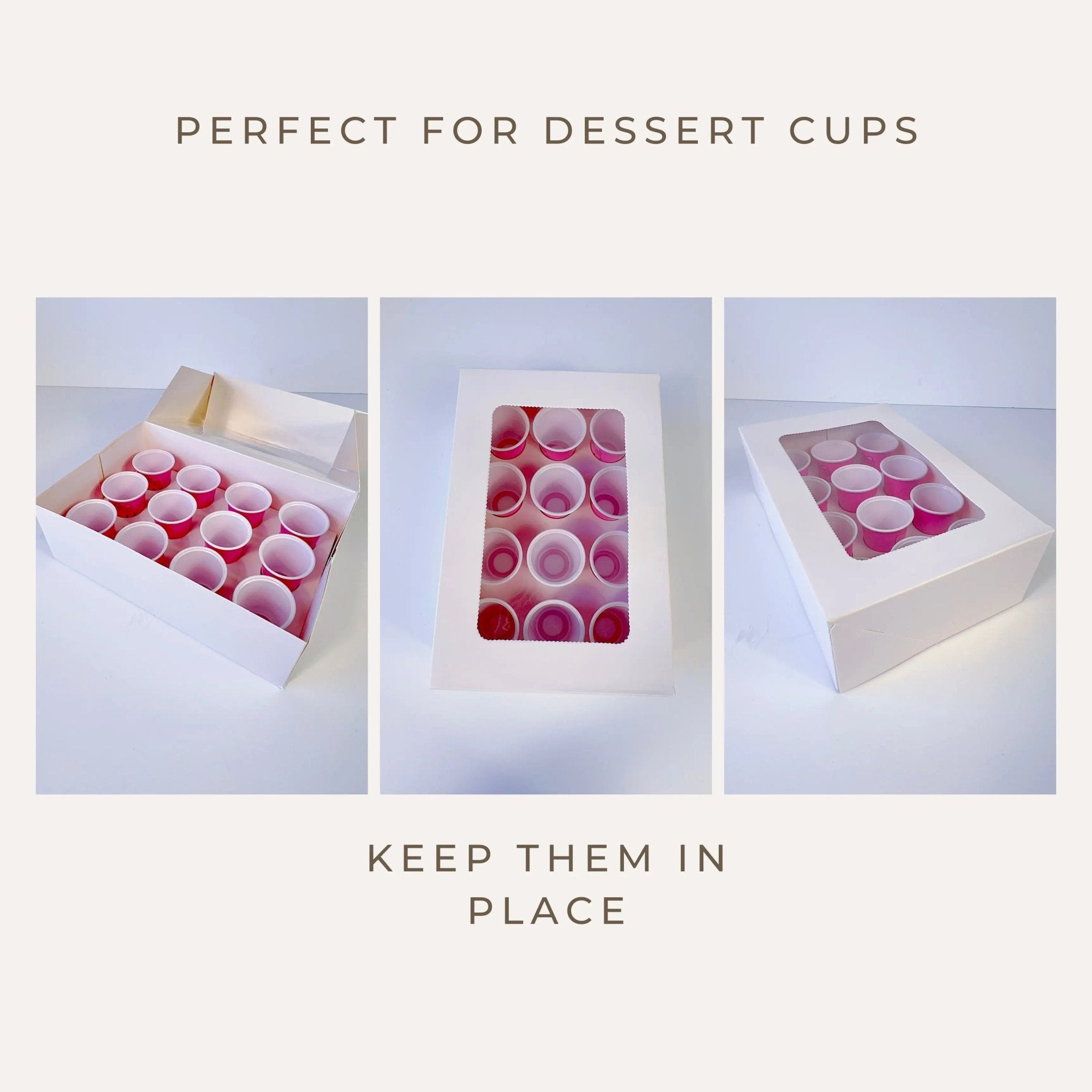 Mini Cupcake Boxes with Clear Window 12 Inserts - Cupcake boxes