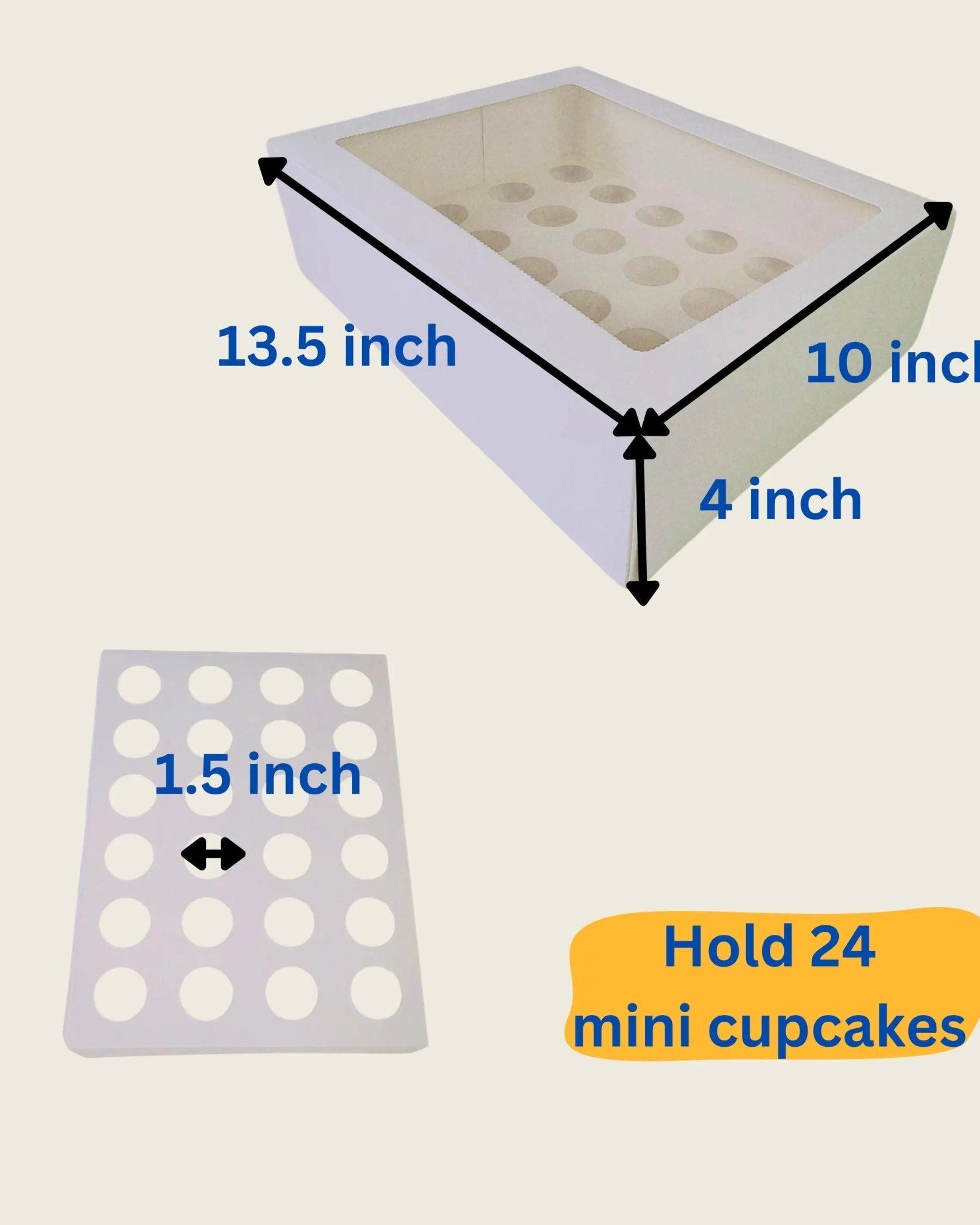 Mini Cupcake Boxes with 12 Holes Inserts - Cupcake Cone Box - 12minisSweet Degrees Kitchen