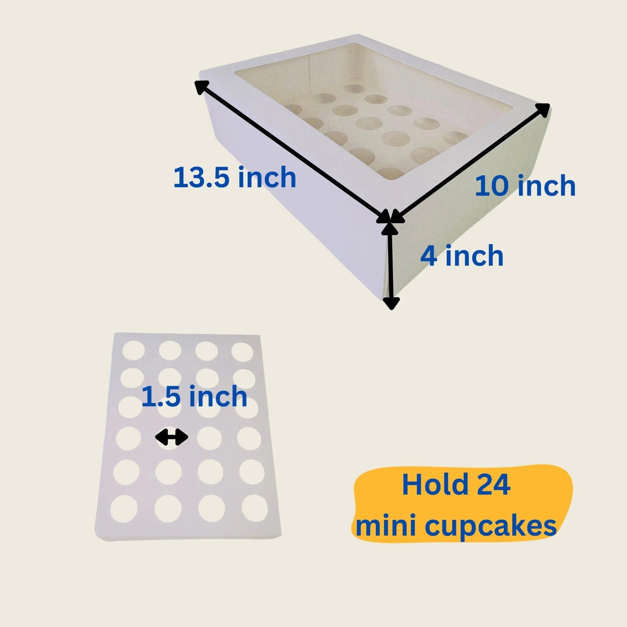 Mini Cupcake Boxes with Clear Window 12 Inserts - Cupcake boxes