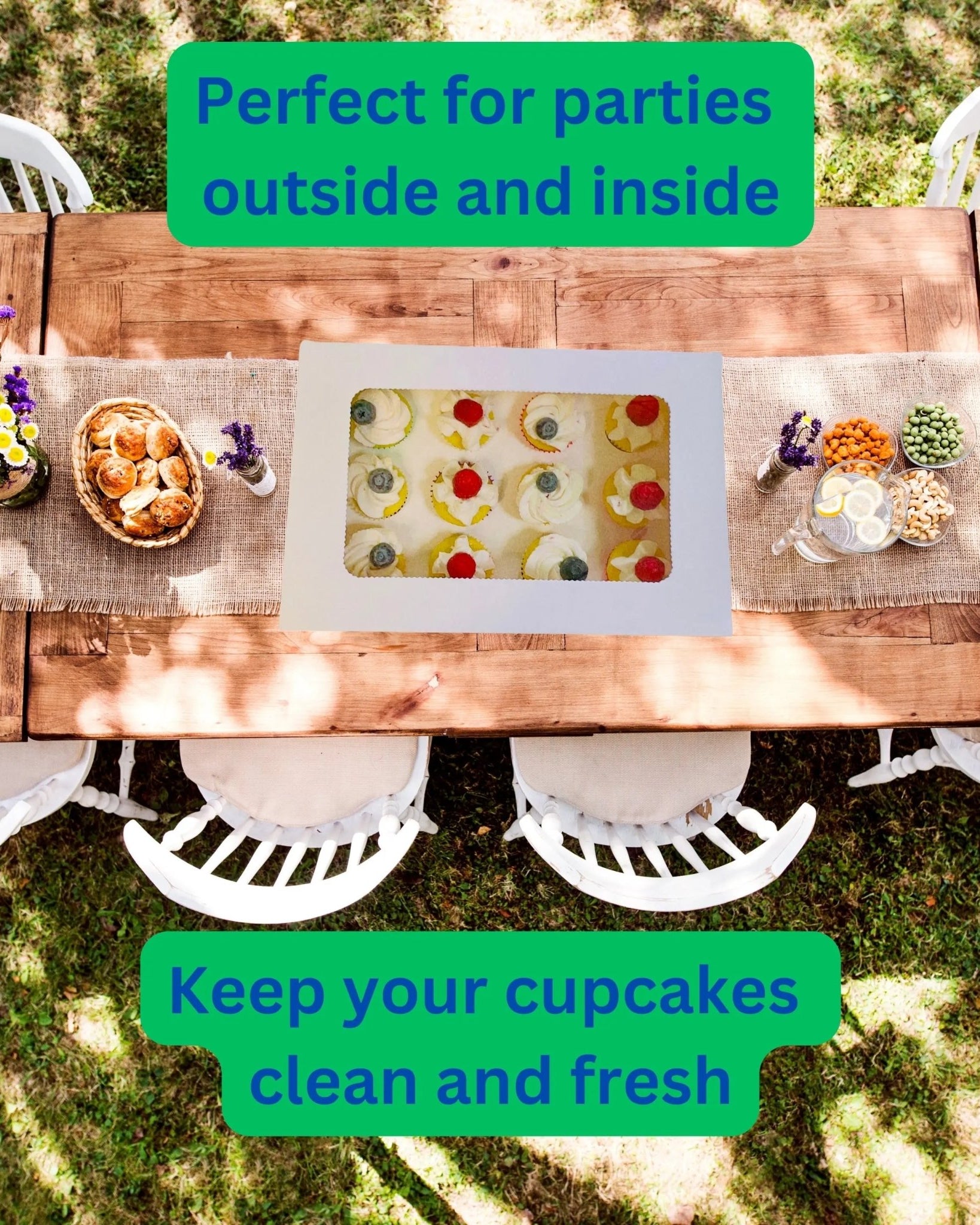 Mini Cupcake Boxes with 12 Holes Inserts - Cupcake Cone Box - 12minisSweet Degrees Kitchen