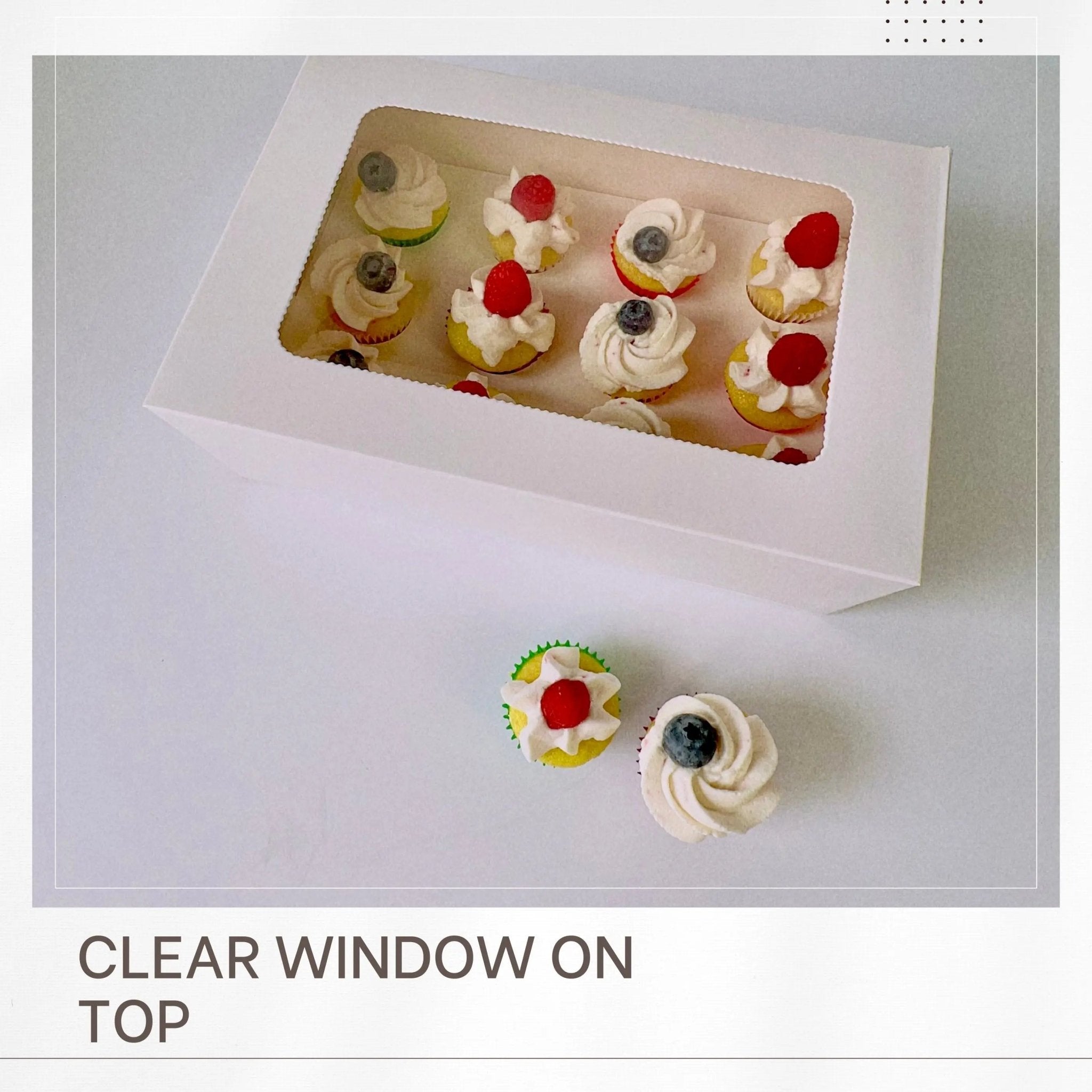 Mini Cupcake Boxes with 12 Holes Inserts - Cupcake Cone Box - 12minisSweet Degrees Kitchen