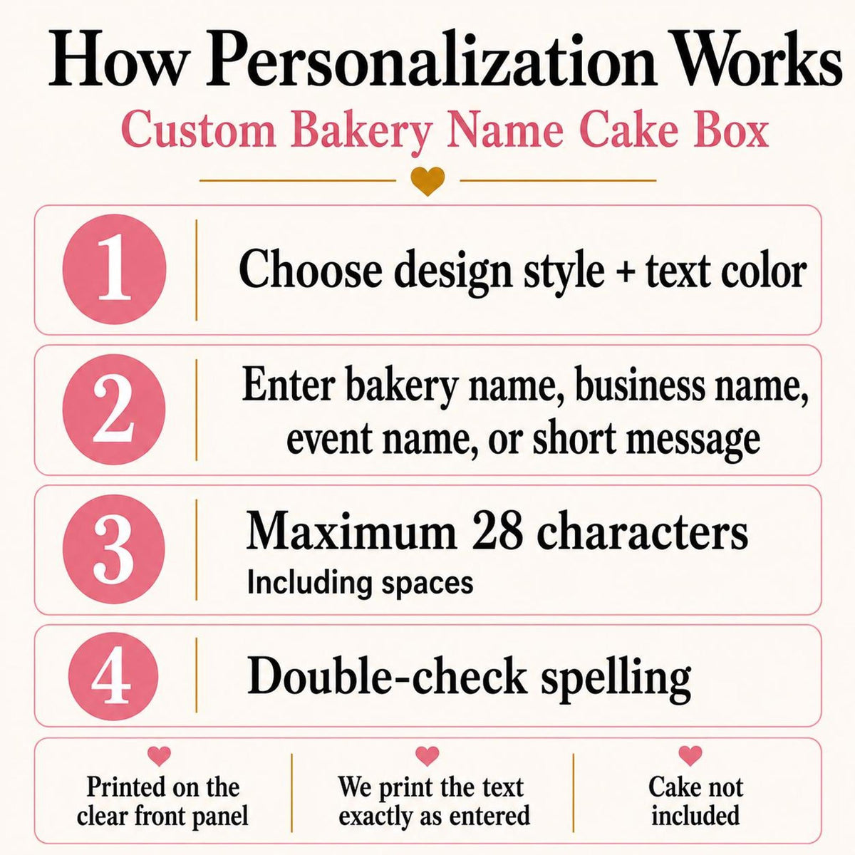 Personalized Bakery Cake Box, Custom Clear Cake Display Box, Branded Cake Delivery Packaging for Cottage Bakers 14x14x16