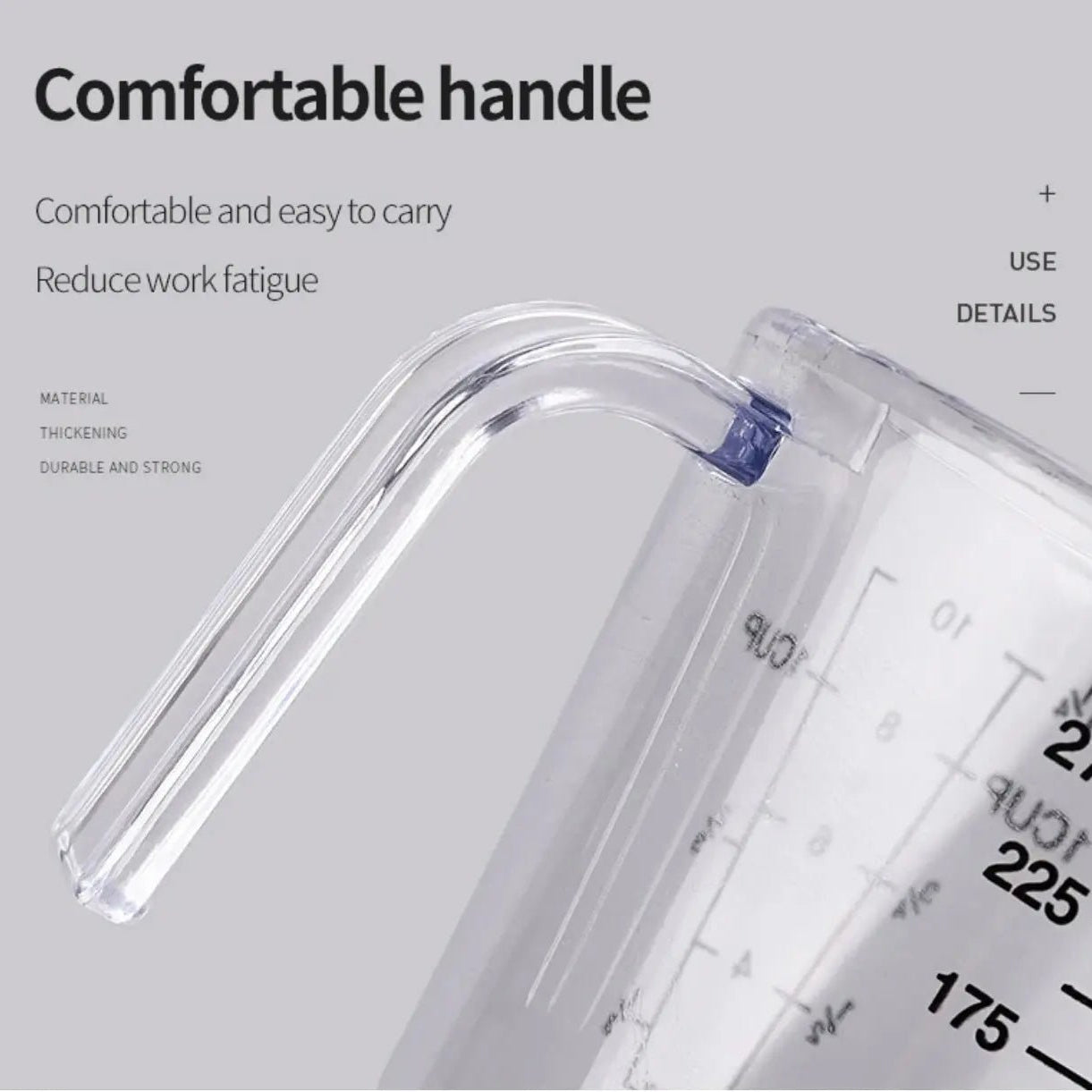 Plastic Measuring Cups for Dry and Liquid Ingredients 4 Pieces - measuring cups and spoons