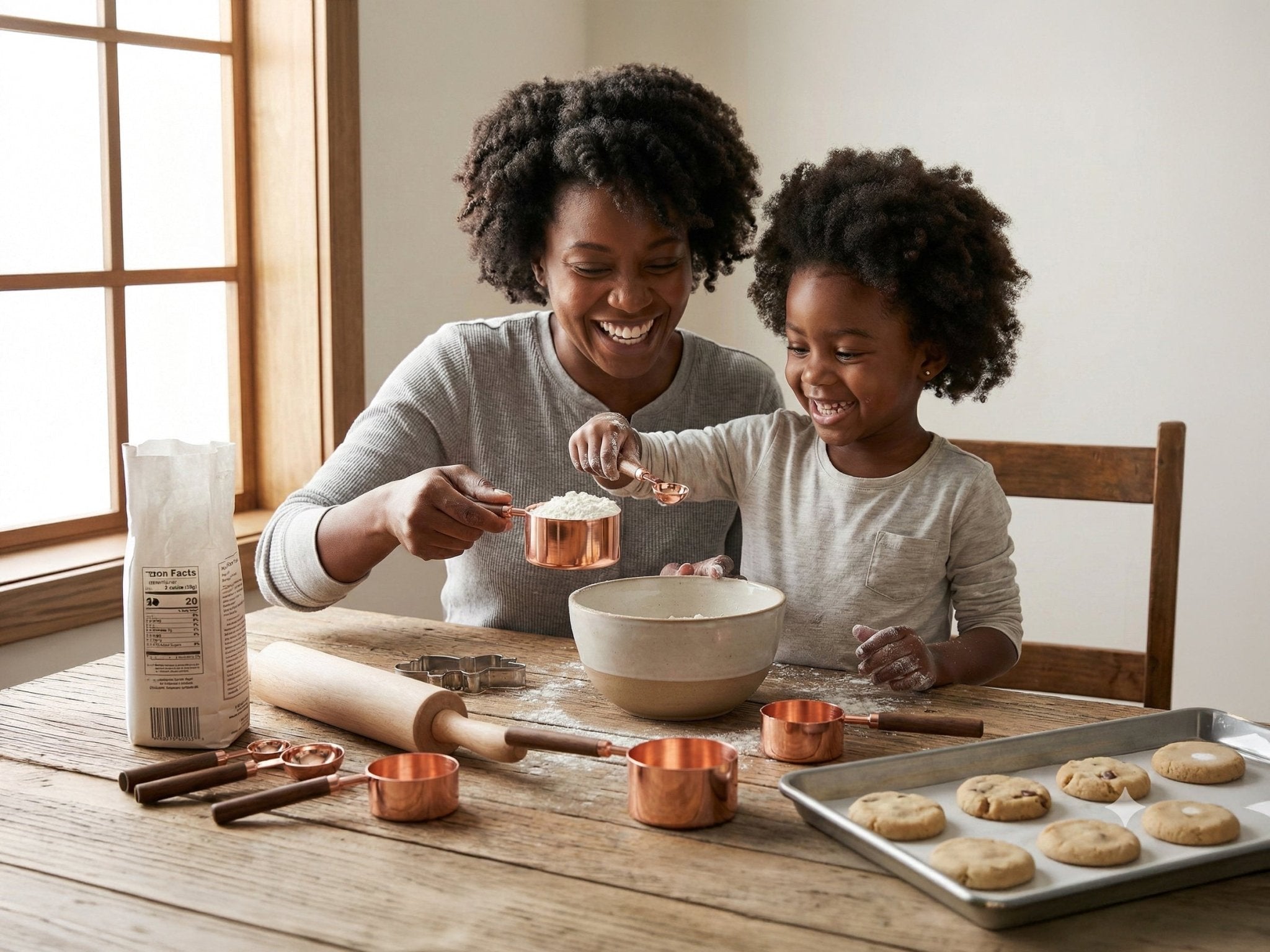 Rose Gold Measuring Cups and Spoons Set 8 Piec - measuring cups and spoons
