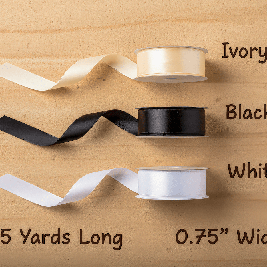 Satin Ribbon Rolls with different color 100 yards - variant_product_type