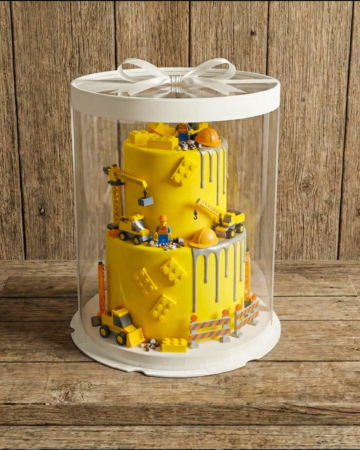 Tall Clear Cake Box 8.5" D x 11.75" H - Transparent Cake Boxes with Window - RW851175 Round cake box