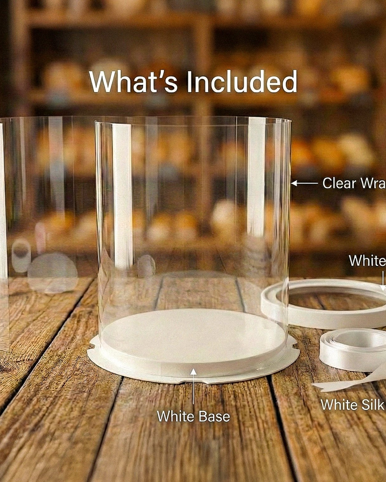Tall Clear Round Cake Box - 10" D by 12.5" H - Clear Cake Boxes With Window - RW10125 Round cake box