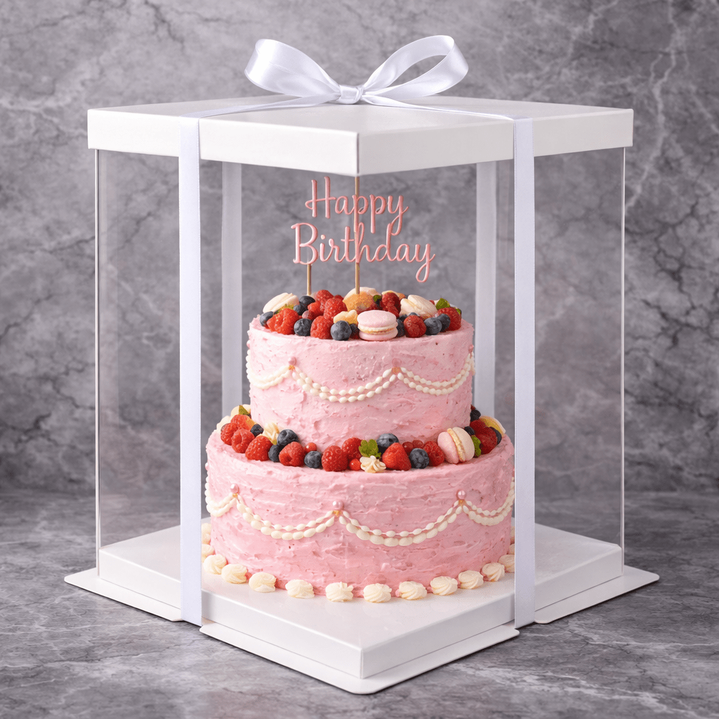 Tall Clear Square Cake Box 12 x 12 x 13.5 for Tiered Cakes & Toppers - variant_product_type