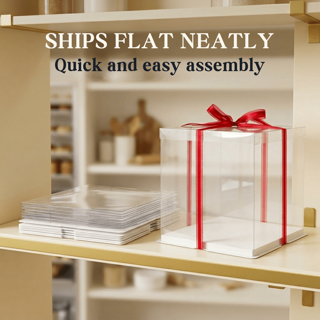 Tall Clear Square Cake Box 13 x 13 x 14 for Tiered Cakes - variant_product_type