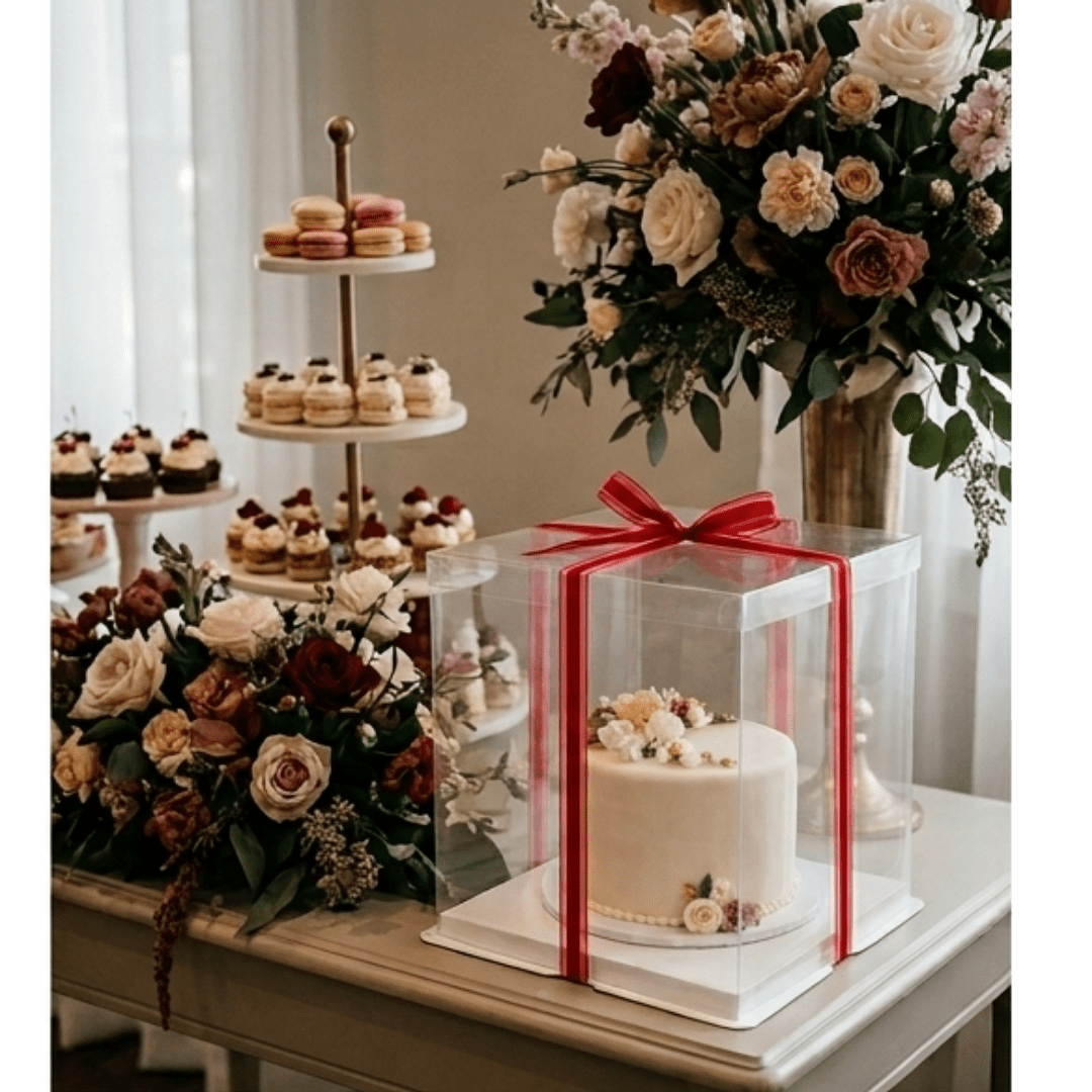 Tall Clear Square Cake Box 13 x 13 x 14 for Tiered Cakes - variant_product_type